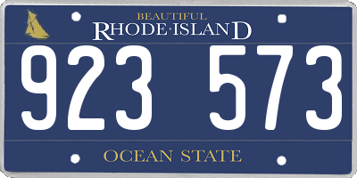RI license plate 923573