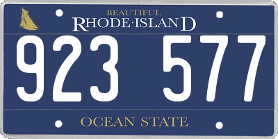 RI license plate 923577