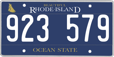 RI license plate 923579