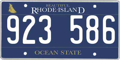 RI license plate 923586