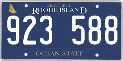 RI license plate 923588