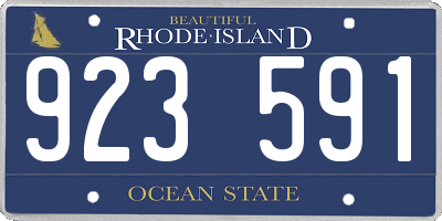 RI license plate 923591