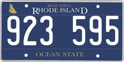 RI license plate 923595