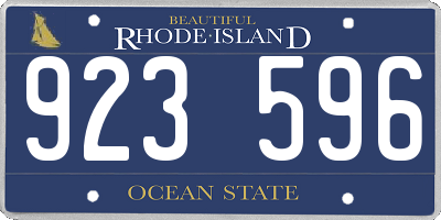 RI license plate 923596