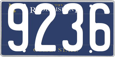 RI license plate 9236