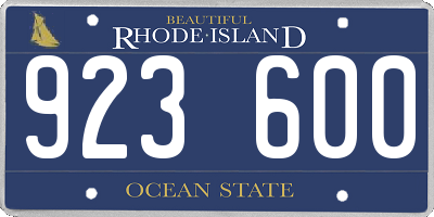 RI license plate 923600