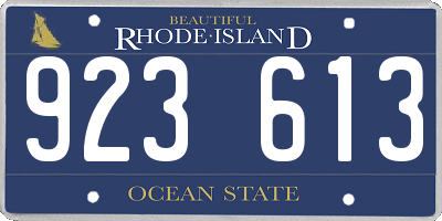RI license plate 923613