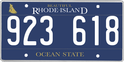 RI license plate 923618