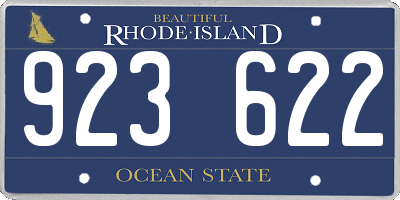 RI license plate 923622