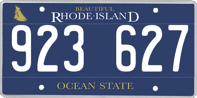 RI license plate 923627