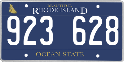 RI license plate 923628