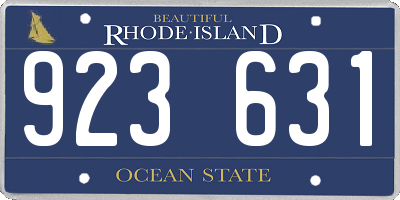 RI license plate 923631