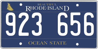 RI license plate 923656