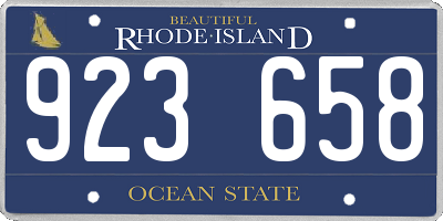 RI license plate 923658