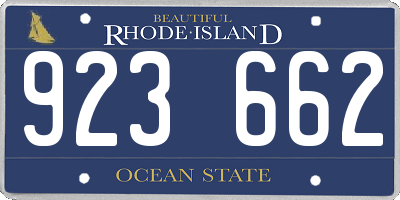 RI license plate 923662