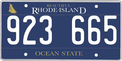 RI license plate 923665