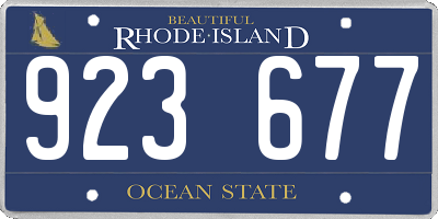 RI license plate 923677