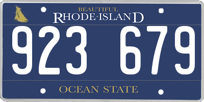 RI license plate 923679