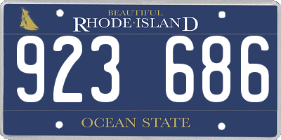 RI license plate 923686