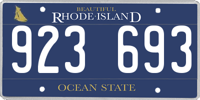 RI license plate 923693