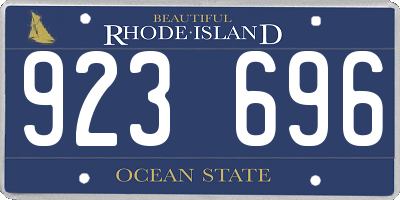 RI license plate 923696