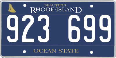 RI license plate 923699