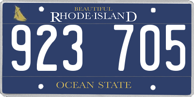 RI license plate 923705