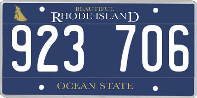 RI license plate 923706