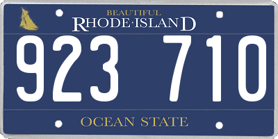 RI license plate 923710