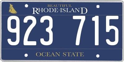 RI license plate 923715