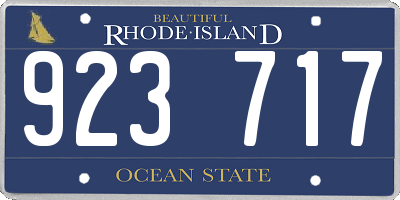 RI license plate 923717