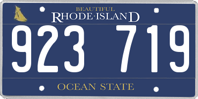 RI license plate 923719