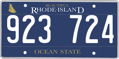 RI license plate 923724