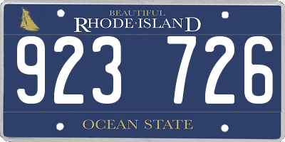RI license plate 923726