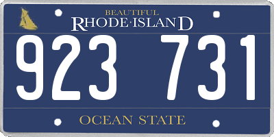 RI license plate 923731