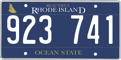 RI license plate 923741