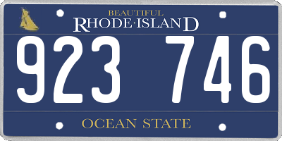RI license plate 923746