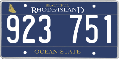 RI license plate 923751