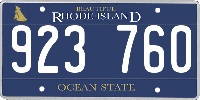 RI license plate 923760
