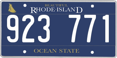 RI license plate 923771