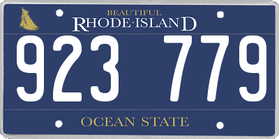 RI license plate 923779