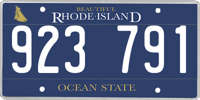RI license plate 923791