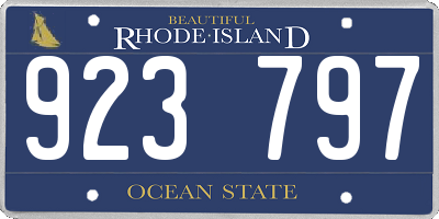 RI license plate 923797