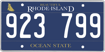 RI license plate 923799