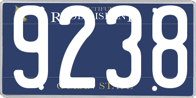 RI license plate 9238