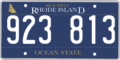 RI license plate 923813