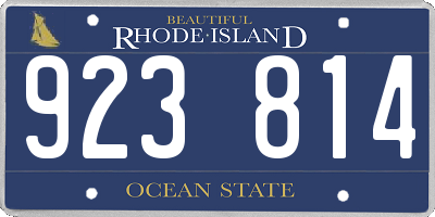 RI license plate 923814