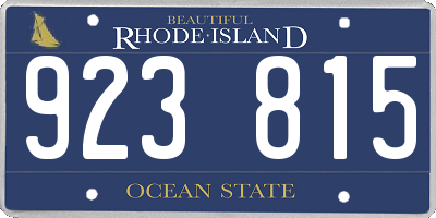 RI license plate 923815
