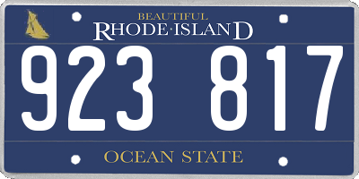 RI license plate 923817
