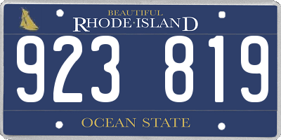 RI license plate 923819